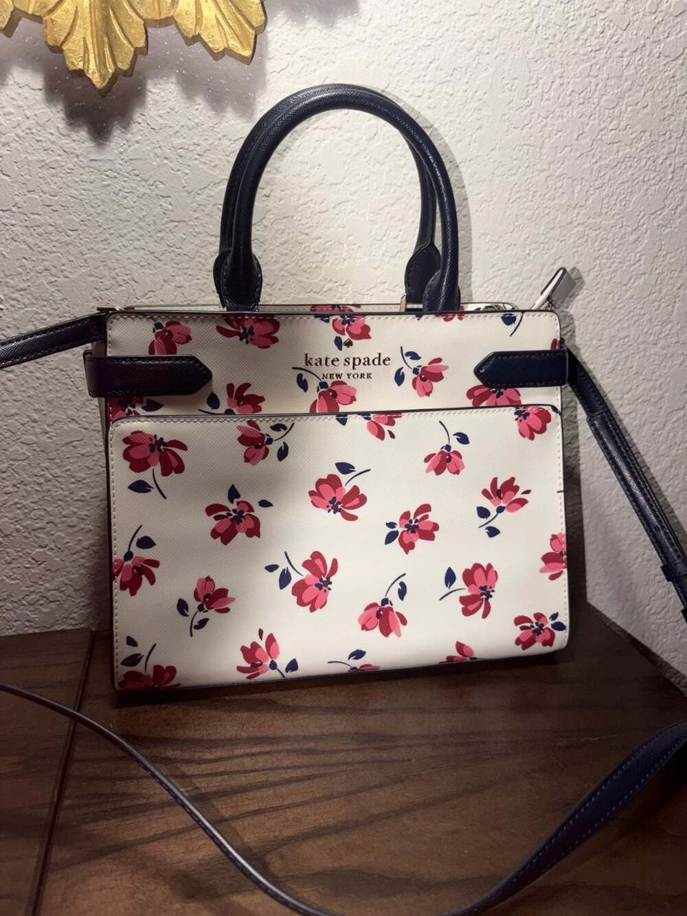 Kate Spade Staci Small Floral Satchel Crossbody Bag